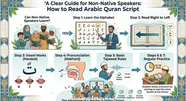 How to Read Arabic Quran Script: A Clear Guide for Non-Native Speakers