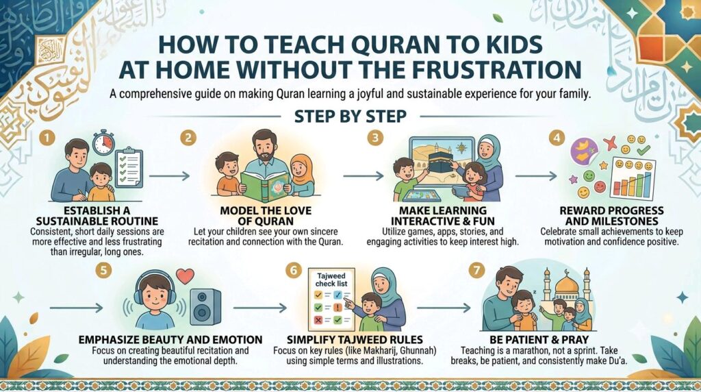 How to Teach Quran to Kids at Home Without the Frustration