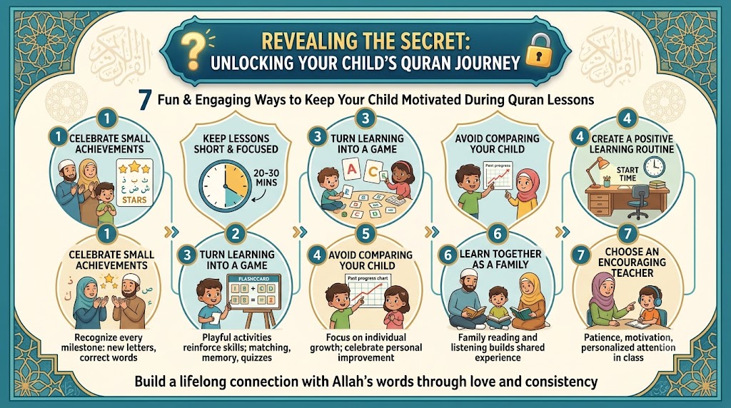 7 Fun & Engaging Ways to Keep Your Child Motivated During Quran Lessons