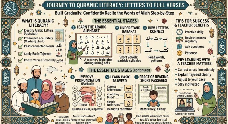 The Fundamentals of Quranic Literacy: How to Go from Letters to Full Verses